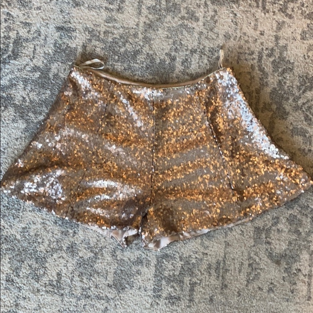 Gold Sequin Shorts